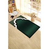 Evdeya Dijital Baskılı Yıkanabilir Silinebilir Modern 70x130 Namazlık Seccade SECCADE-06, Yeşil, 70 x 130