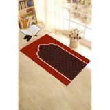Evdeya Dijital Baskılı Yıkanabilir Silinebilir Şık Namazlık Seccade 70x130 cm SECCADE-08, Kırmızı, 70 x 130