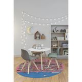 Evdeya Kaymaz Taban Yıkanabilir Trafik Eğitici Yuvarlak Çocuk Odası Oyun Halısı Y-ÇOCUK-7, Pembe, 160 x 160