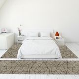 Evdeya Modern Şık Dijital Baskılı Kaymaz Taban Yıkanabilir Üçlü Yatak Odası Takımı, MODERN-117-VİZON, - Vizon - 80 x 600 cm