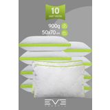 Eve Tekstil 10 Adet Klimax Yeşil Serisi Kılıflı Fermuarlı Klimali Antialerjik Silikon Nano Elyaf Yastık 50x70cm