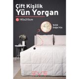 Eve Tekstil %100 Merinos Kuzu Yünlü Pamuklu Antialerjik Çift Kişilik Yorgan 195x215 Cm