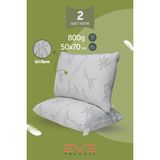 Eve Tekstil 2 Adet Bamboo Gri Serisi Kılıflı Fermuarlı Yıkanabilir Antialerjik Silikon Elyaf Yastık 50 x 70 cm 800 gr - 50 x 70 cm - Yeşil