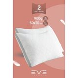 Eve Tekstil 2 Adet Klima x Serisi Kılıflı Fermuarlı Klimali Antialerjik Silikon Elyaf Yastık 50 x 70 cm 900 gr - Beyaz