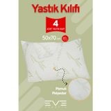 Eve Tekstil 4 Adet Bamboo Antibakteriyel Fermuarlı Yıkanabilir Otel Lüks Yastık Kılıfı 50x70cm