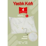 Eve Tekstil 4 Adet Bamboo Fermuarlı Yıkanabilir Otel Lüks Yastık Kılıfı 50x70cm