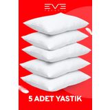 Eve Tekstil 5 Adet Micro Silikon Elyaf Nonwoven Yıkanabilir Antialerjik Ev Ve Hotel Yastık 50x70cm 700 gr