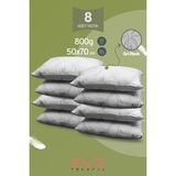 Eve Tekstil 8 Adet Bamboo Gri Serisi Kılıflı Fermuarlı Yıkanabilir Antialerjik Silikon Elyaf Yastık 50 x 70 cm 800 gr - 50 x 70 cm - Yeşil