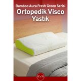 Eve Tekstil Bamboo Aura Fresh Green Ortopedik Visco Yastık (60x40x10 cm)
