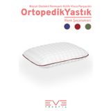Eve Tekstil Kolajen Kumaş Boyun Destekli Visco Parçacıklı Fermuarlı Kılıflı Antialerjik Ortopedik Visco Yastık