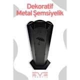 Eve Tekstil Lüx Dış ve İç Mekana Uygun Şemsiye Desenli Paslanmaz Şemsiyelik