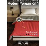 Eve Tekstil Ranforce Kumaş Çift Kişilik Antialerjik Modern Nevresim Çift Taraflı Yorgan Kılıfı 200x220 Cm
