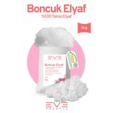 Eve Tekstil Yastık Yorgan Oyuncak Dolum Malzemesi Antialerjik Yapışmaz 1.Kalite %100 Temiz Boncuk Elyaf 1 Kg