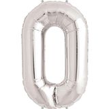 EveFix 0 Rakam Folyo Balon Gümüş 40 Inç