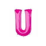 EveFix 1 Metre Pembe U Harfi Folyo Harf Balon Pembe Sevgiliye Dekor Pembe Balon U