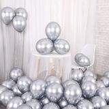 EveFix 10 Adet Krom Balon Gümüş Lüks Doğum Günü Balonu