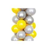 EveFix 100 Adet Metalik Kaliteli (SARI - GÜMÜŞ GRİ KARIŞIK) Uçan Balon