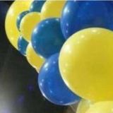 EveFix 100 Adet Metalik Sedefli Sarı Lacivert Karışık Balon