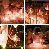 EveFix 10Lu Pilli Led Flamingo Dekoratif Işık Zinciri Aydınlatma 1,5 Mt