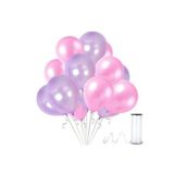 EveFix 30 Adet Metalik Pempe, Lila Balon Konsepti-uçan-güzel Balon