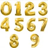 EveFix 4 Yaş -sayı-rakam Folyo Balon Altın(gold) Renk 100 Cm 40 Inç -dogum Günü -kutlama