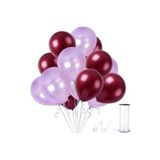 EveFix 50 Adet Metalik Sedefli Lila,bordo Balon-nişan-Balonu
