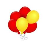 EveFix 50 Adet Metalik Sedefli Uçan Balon Sarı - Kırmızı Karışık Balon