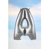 EveFix A Harfi Gümüş Folyo Balon 100 Cm 40 Inç 1 Metre Silver