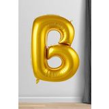 EveFix B Harfi Folyo Balon Gold 100 Cm 40 Inç 1 Metre Altın
