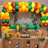 EveFix Balon Konsept 50 Adet Sarı-turuncu-kahverengi-yeşil Metalik Balon 2,5 Mt Balon Zinciri