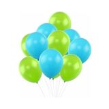 EveFix Balon Metalik Sedefli Kaliteli Balon 50 Mavi 50 Fıstık Yeşili 100 Adet