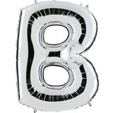 EveFix Balon Parti B Harf Gümüş Folyo Balon 102 Cm