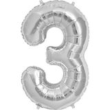 EveFix Balon Rakam Balon Folyo Orta Boy 75 Cm Gümüş 3