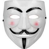 EveFix Beyaz Renk Pembe Yanaklı V For Vendetta Maskesi