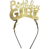 EveFix Birthday Girl Yazılı Altın Renk Parti Kızı Doğum Günü Tacı