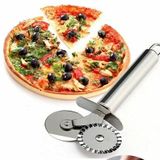 EveFix Çİft Başlı Metal Pizza Kesici ve Hamur Ruleti
