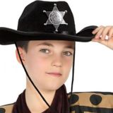 EveFix Çocuk Kovboy Şapkası Sheriff Şapkası Siyah Renk