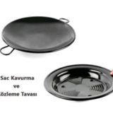 EveFix Emaye Kavurma Tavası Ve Közleme Tavası 2 li Set