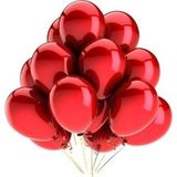 EveFix Fırsat Ayıbalon 100 Adet Metalize Balon Metalik Balon Kırmızı 12 Inç