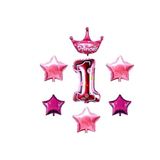 EveFix Folyo Set 1 Yaş Folyo Balon Set Yaşında Balon Seti Doğum Günü Süsleri