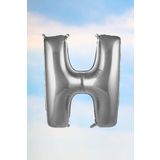 EveFix H Harfi Gümüş Folyo Balon 100 Cm 40 Inç 1 Metre Silver