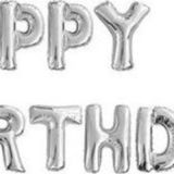 EveFix Happy Birthday Gümüş Harf Folyo Balon