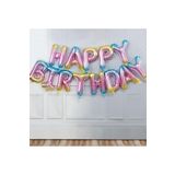 EveFix Happy Birthday Rengarenk Folyo Balon Set
