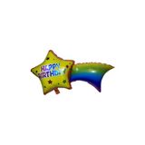 EveFix Happy Birthday Yıldız Figürlü Folyo - Doğum Günü Balonu - 18 Inç