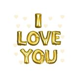EveFix I Love You Folyo Balon Altın Renk 35 Cm