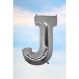 EveFix J Harfi Gümüş Folyo Balon 100 Cm 40 Inç 1 Metre Silver