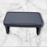 Evefix Katlanabilir Pratik Çok Amaçlı Ders Çalışma Masası Yatak Keyif Laptop Sehpası - 33 x 53 x 21 cm - Antrasit