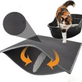 EveFix Kedi Tuvalet Önü Kum Toplayıcı Temizleyici Elekli Gri Paspas