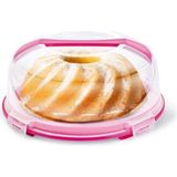 Evefix Kek Fanusu ve Pasta Fanusu Kilitli Kapaklı Kek Fanusu 7 Lt. Milenyum Pembe - Çok Renkli