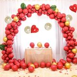 EveFix Kırmızı Balon Zinciri 100 Adet Balon 5 Mt Zincir Aparatı